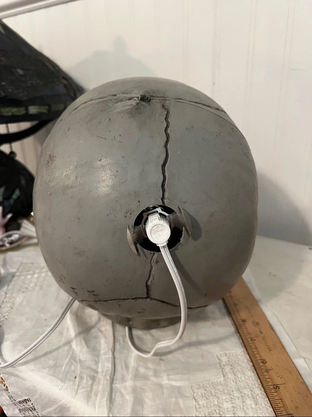 Vintage Halloween Skull head blow mold